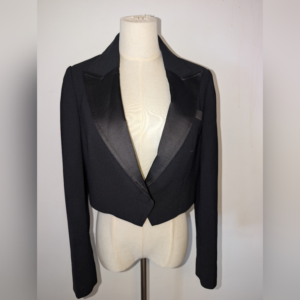 Self Portrait Tailored Crepe Jacket Size 4